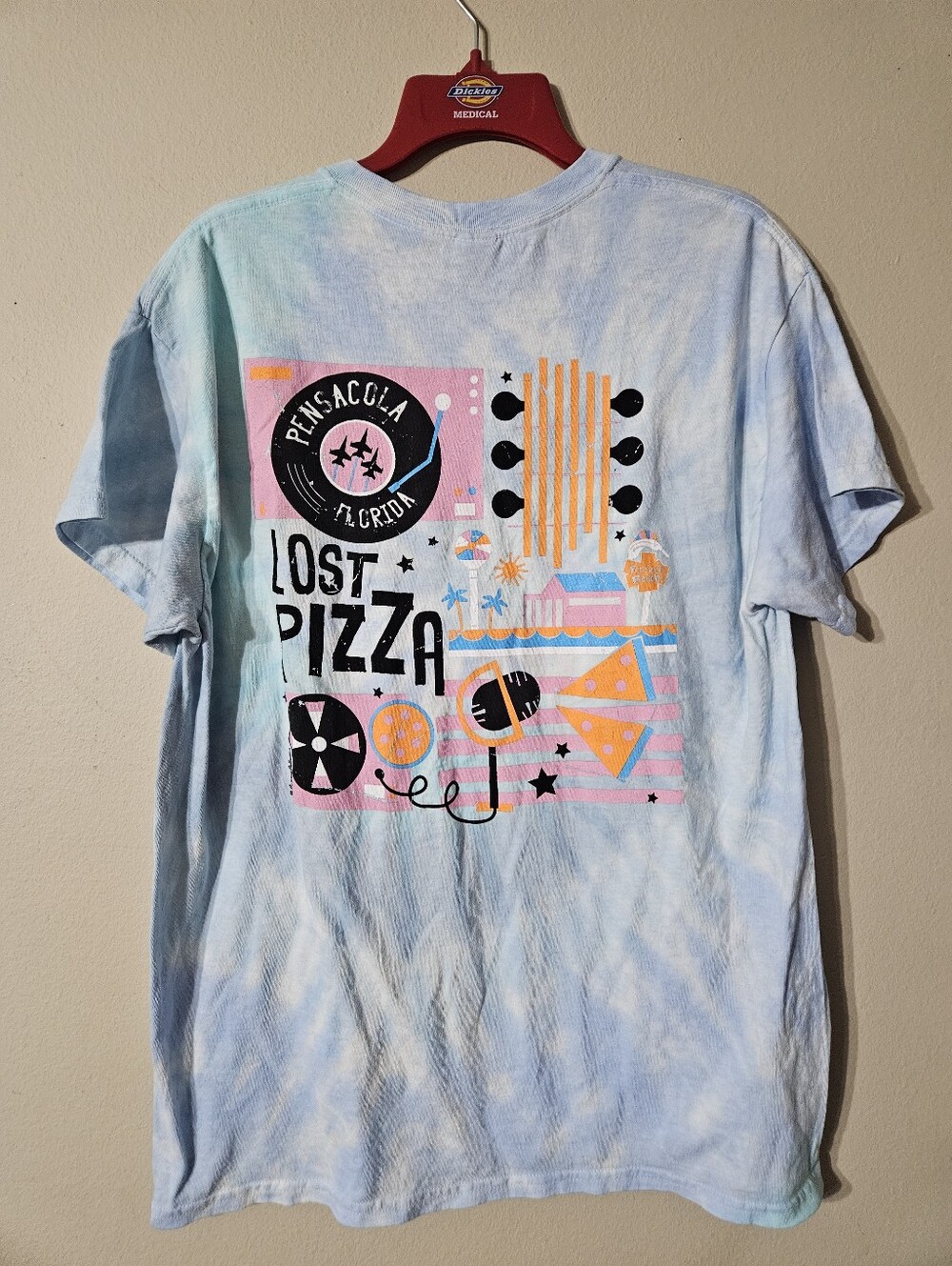 Lost Pizza Tiedye Tshirt Large